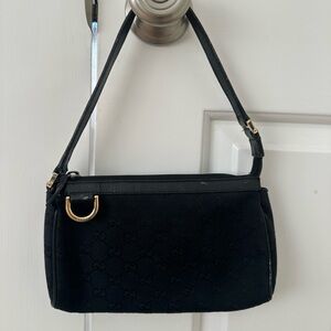 Vintage Gucci Black Women's Shoulder Bag / Pochette.